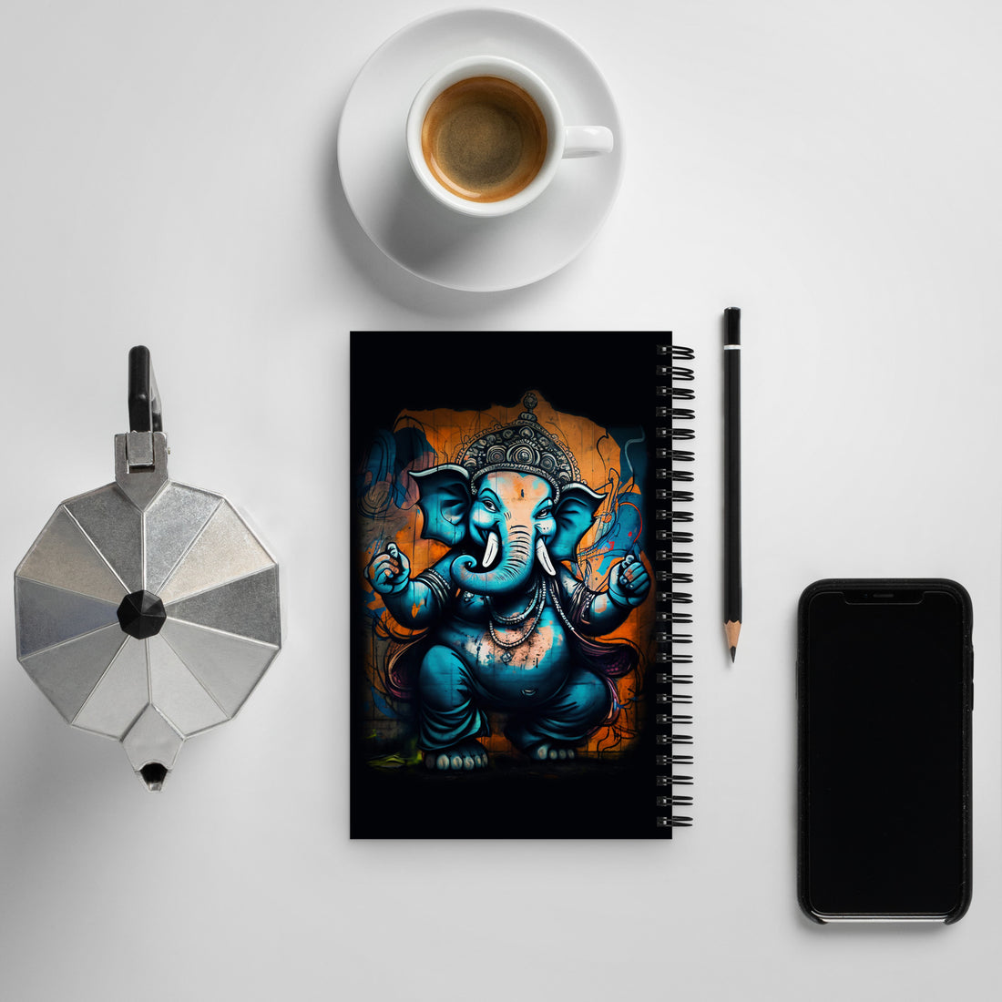 Urban Ganesha spiral notebook