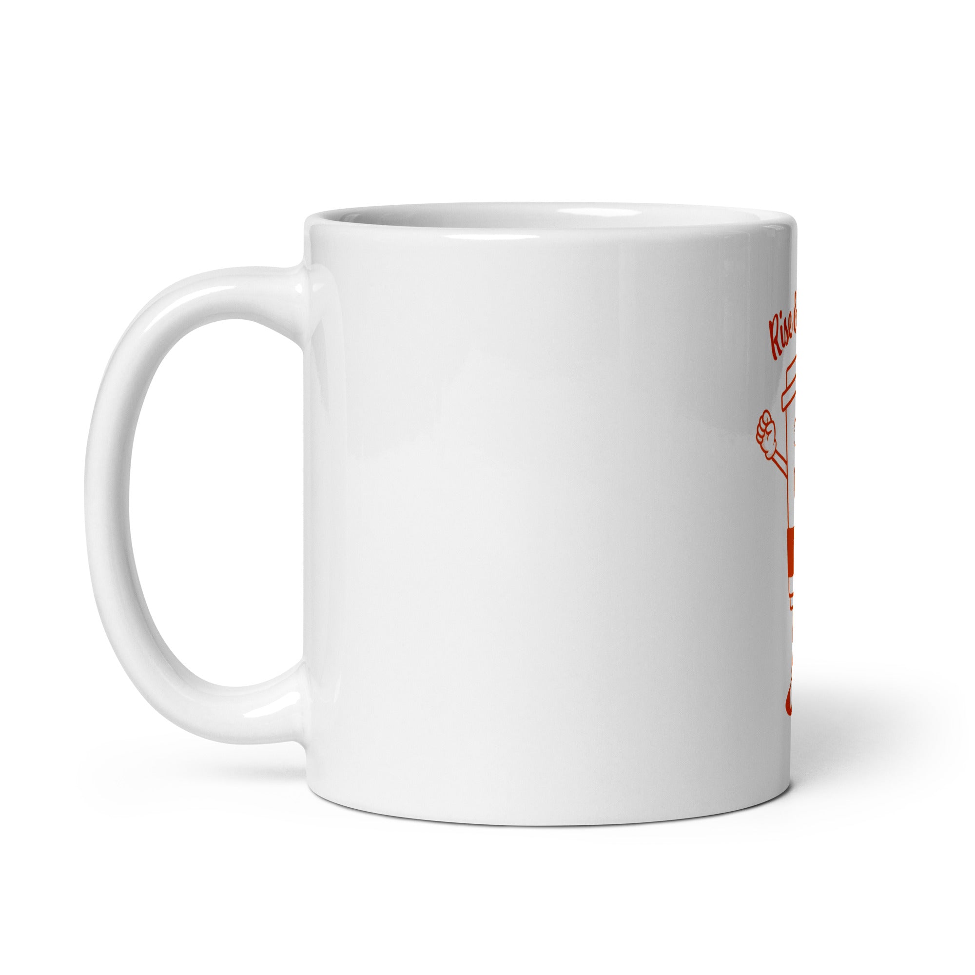 Rise & Grind! White glossy mug