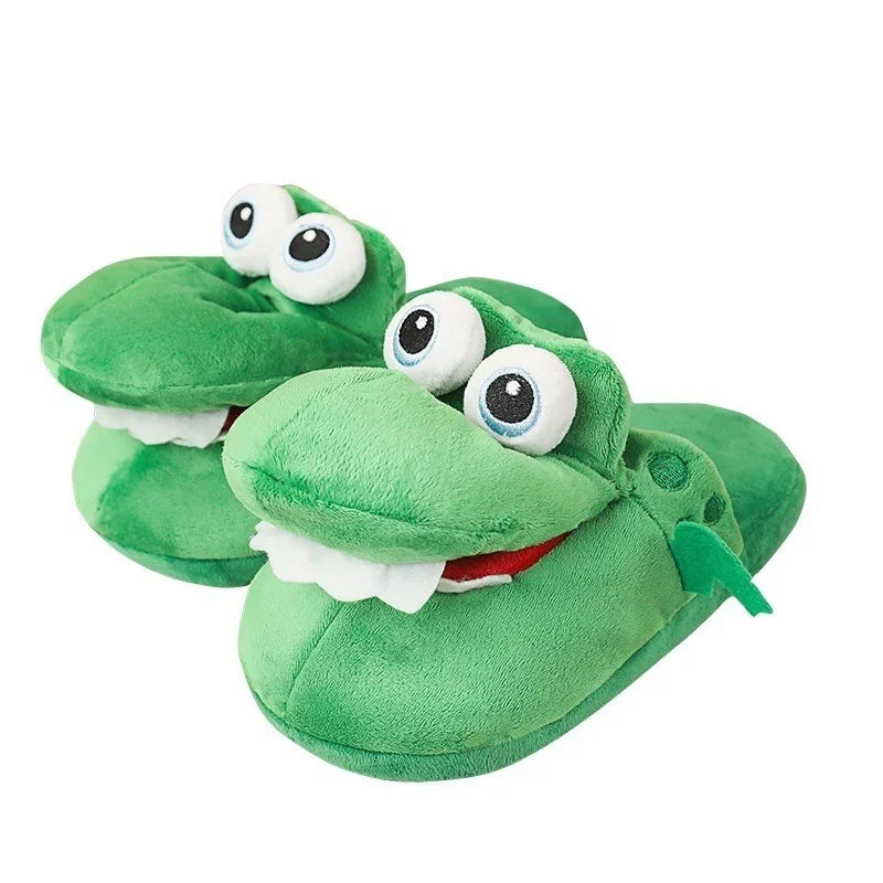 Adorable Cartoon Crocodile Slippers – Cozy &amp; Fun
