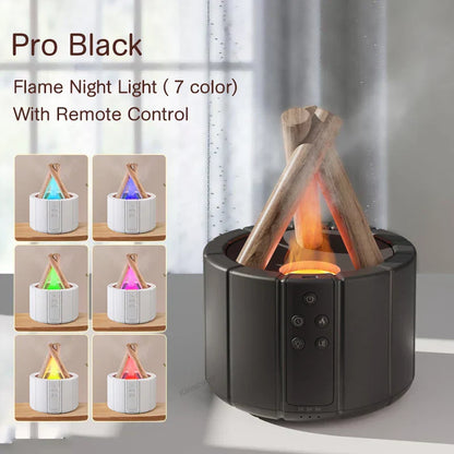 Simulated Flame Aromatherapy Diffuser – Relaxing &amp; Stylish