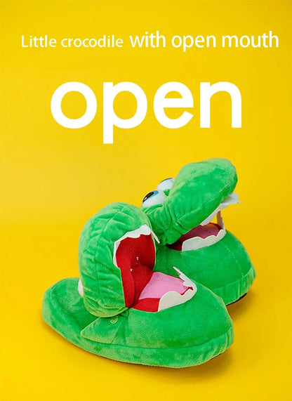 Adorable Cartoon Crocodile Slippers – Cozy &amp; Fun