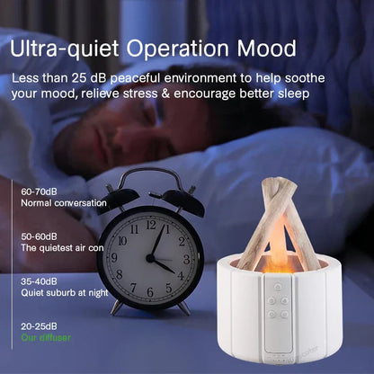 Simulated Flame Aromatherapy Diffuser – Relaxing &amp; Stylish