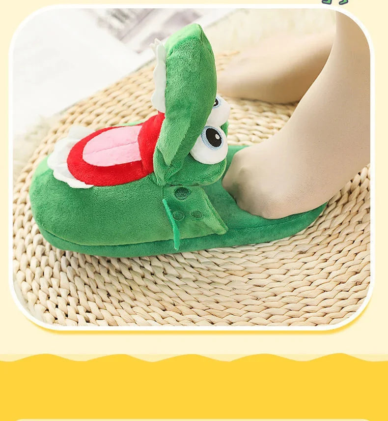Adorable Cartoon Crocodile Slippers – Cozy &amp; Fun