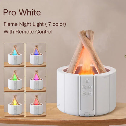 Simulated Flame Aromatherapy Diffuser – Relaxing &amp; Stylish