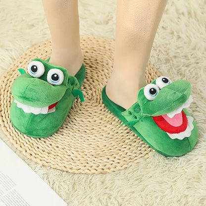 Adorable Cartoon Crocodile Slippers – Cozy &amp; Fun