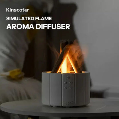 Simulated Flame Aromatherapy Diffuser – Relaxing &amp; Stylish
