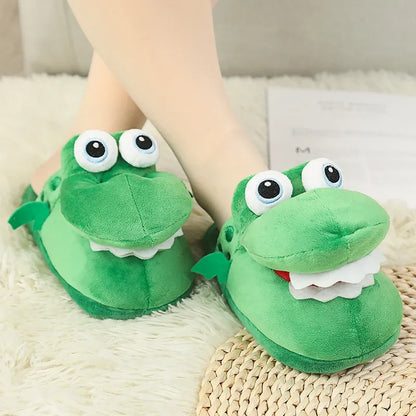 Adorable Cartoon Crocodile Slippers – Cozy &amp; Fun