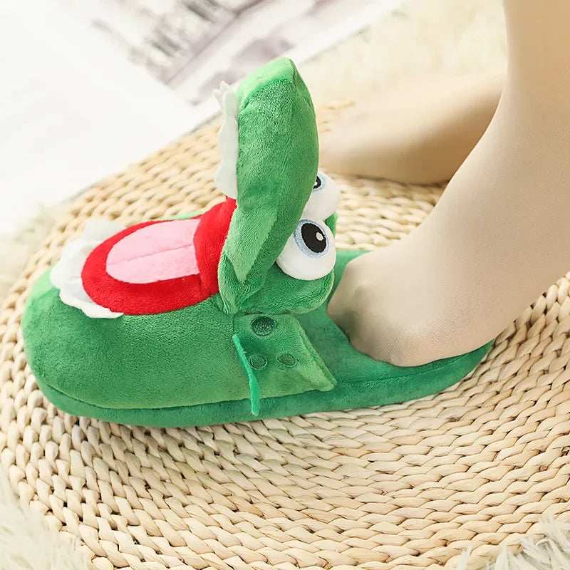 Adorable Cartoon Crocodile Slippers – Cozy &amp; Fun