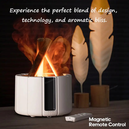 Simulated Flame Aromatherapy Diffuser – Relaxing &amp; Stylish