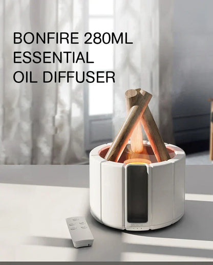 Simulated Flame Aromatherapy Diffuser – Relaxing &amp; Stylish