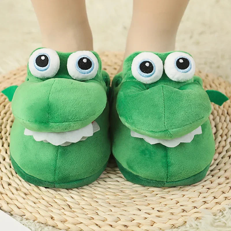 Adorable Cartoon Crocodile Slippers – Cozy &amp; Fun