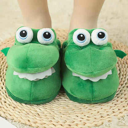 Adorable Cartoon Crocodile Slippers – Cozy &amp; Fun