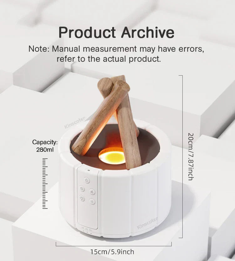 Simulated Flame Aromatherapy Diffuser – Relaxing &amp; Stylish