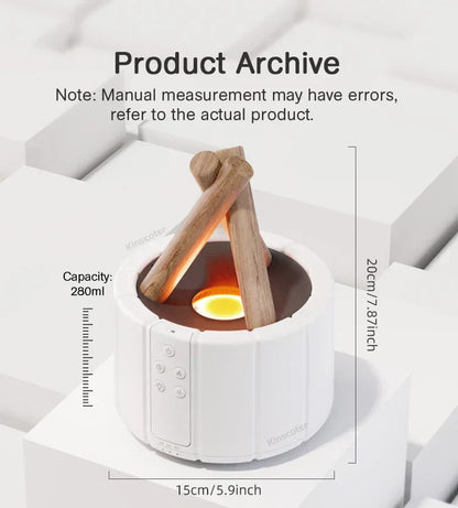 Simulated Flame Aromatherapy Diffuser – Relaxing &amp; Stylish