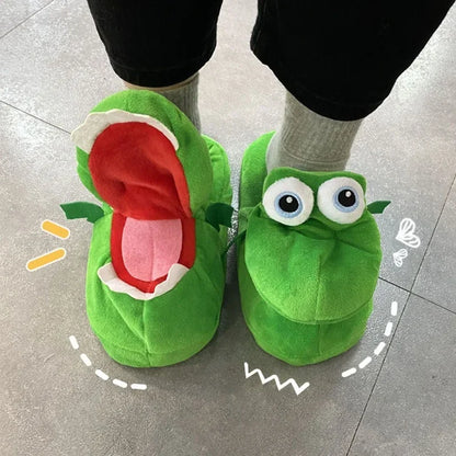 Adorable Cartoon Crocodile Slippers – Cozy &amp; Fun