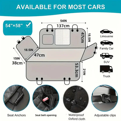 Premium Dog Car Hammock – Scratch-Proof &amp; Waterproof