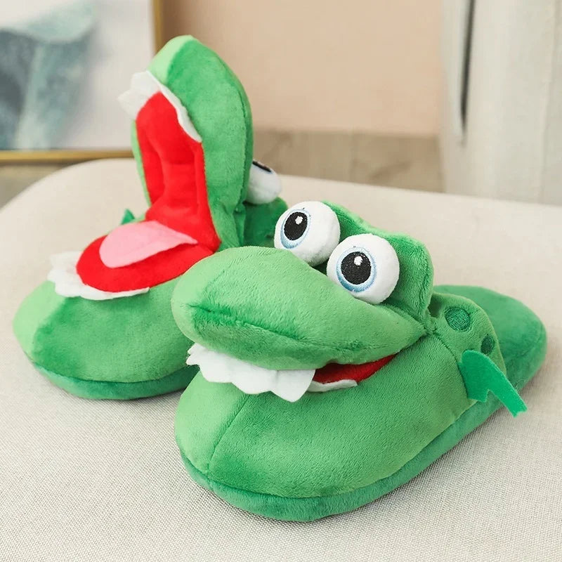 Adorable Cartoon Crocodile Slippers – Cozy &amp; Fun