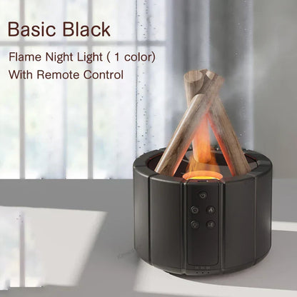 Simulated Flame Aromatherapy Diffuser – Relaxing &amp; Stylish