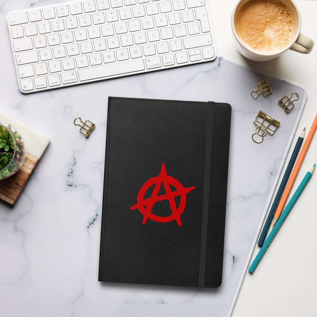 Punk Anarchy Symbol Hardcover bound notebook