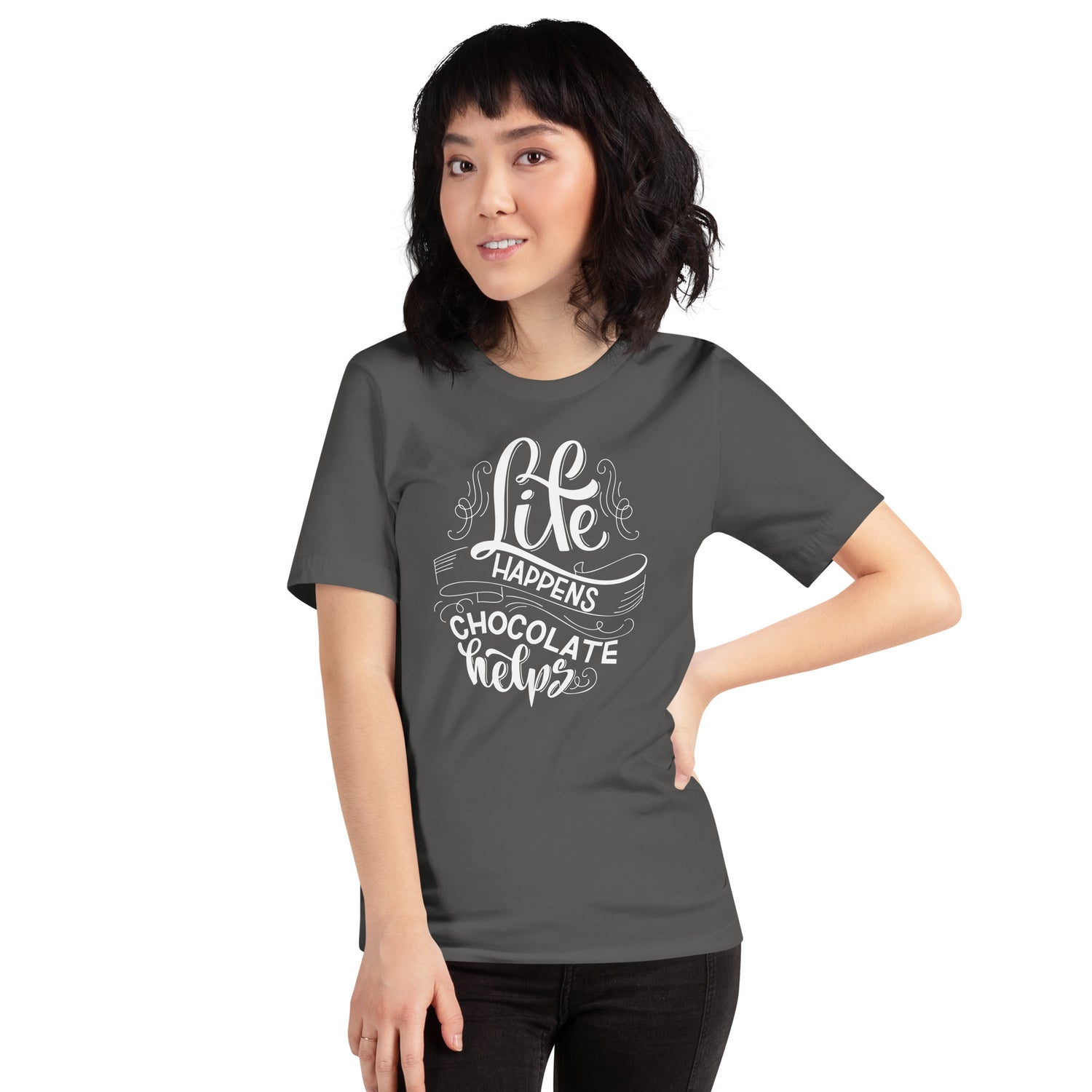 Life Happens...Chocolate Helps Unisex t-shirt