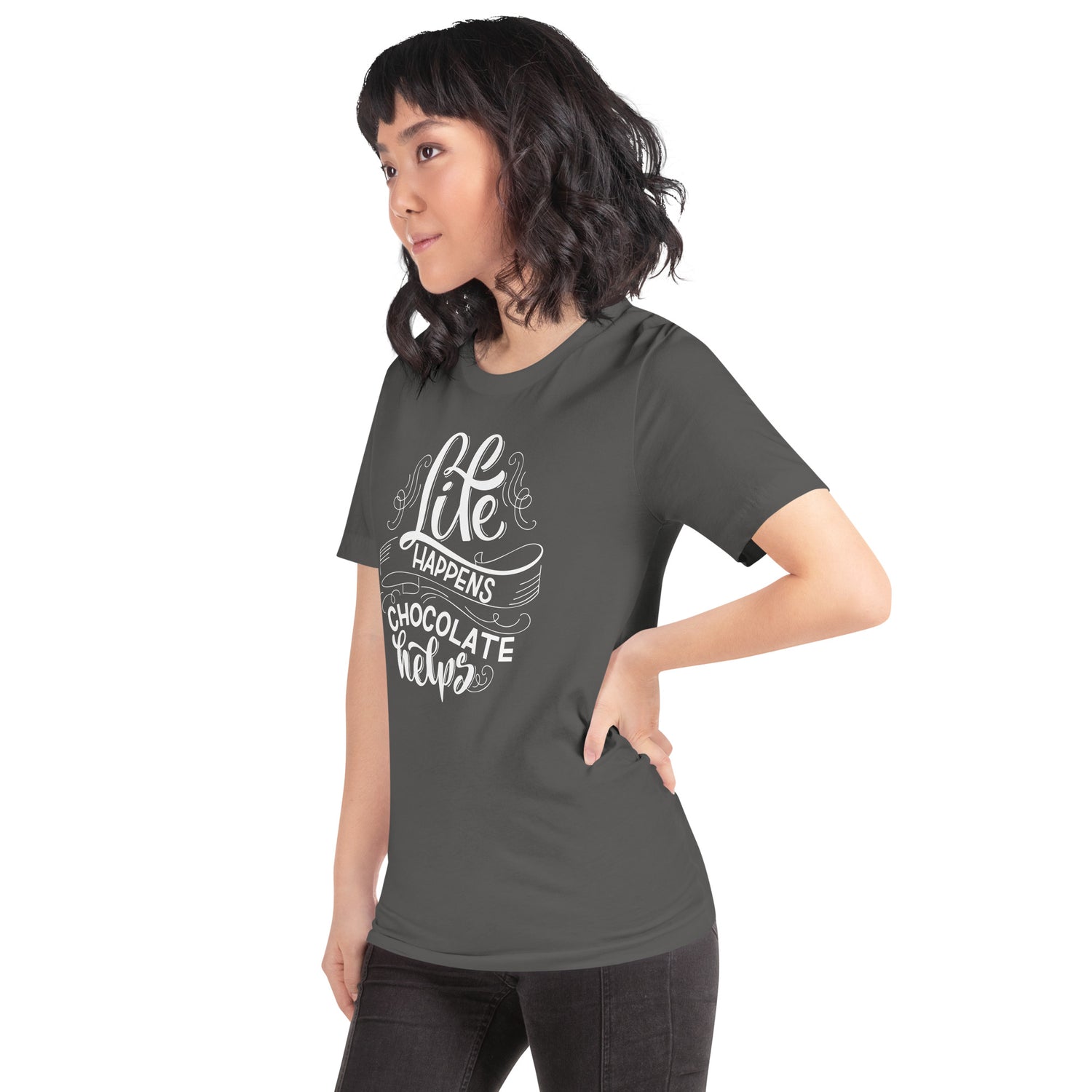 Life Happens...Chocolate Helps Unisex t-shirt