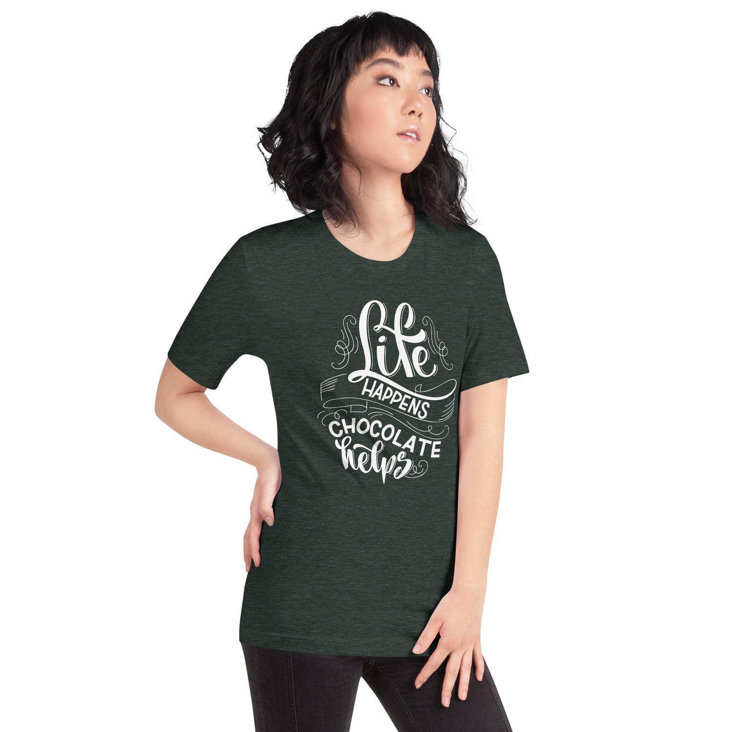 Life Happens...Chocolate Helps Unisex t-shirt