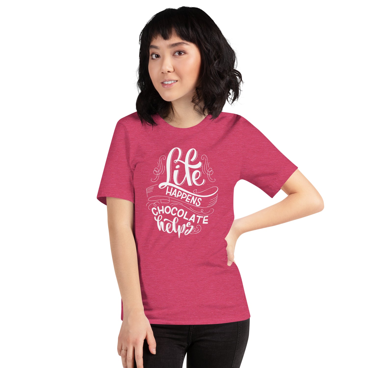 Life Happens...Chocolate Helps Unisex t-shirt