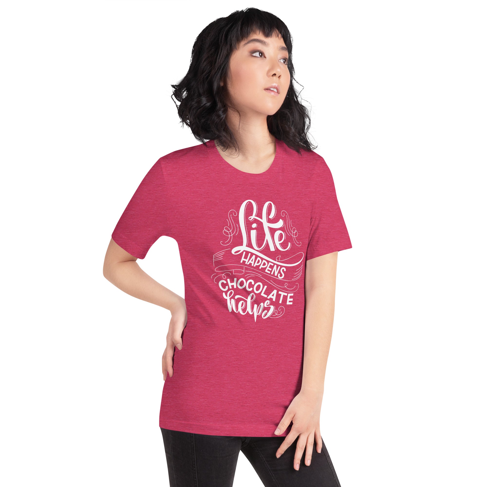 Life Happens...Chocolate Helps Unisex t-shirt