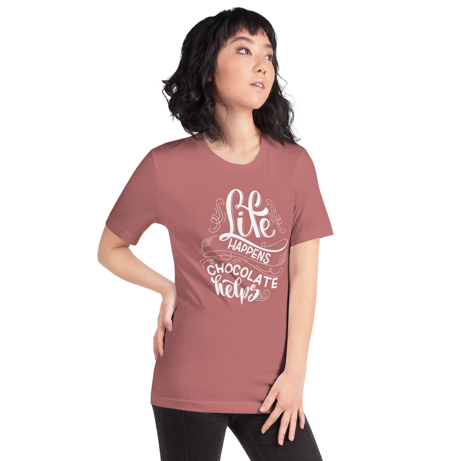 Life Happens...Chocolate Helps Unisex t-shirt