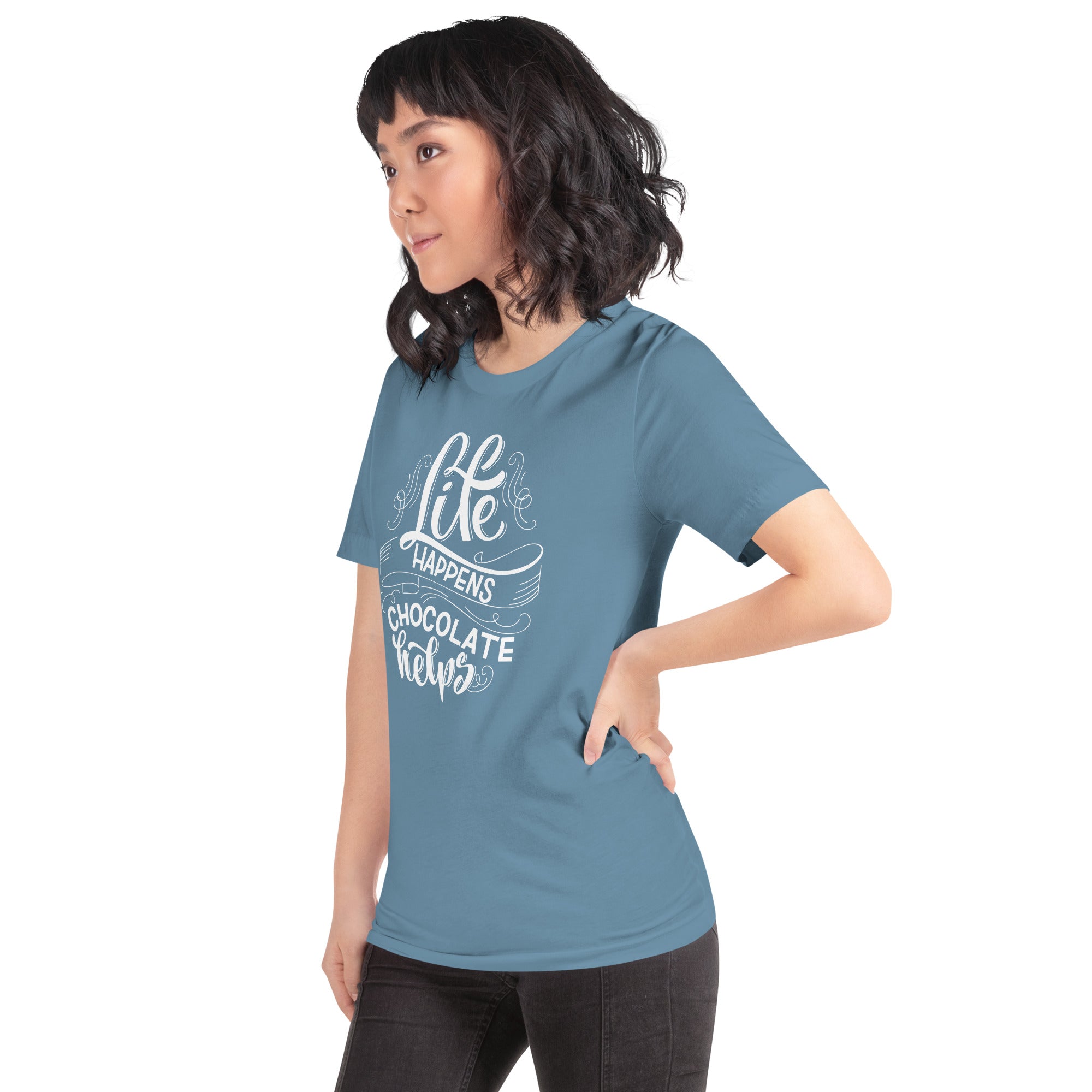 Life Happens...Chocolate Helps Unisex t-shirt