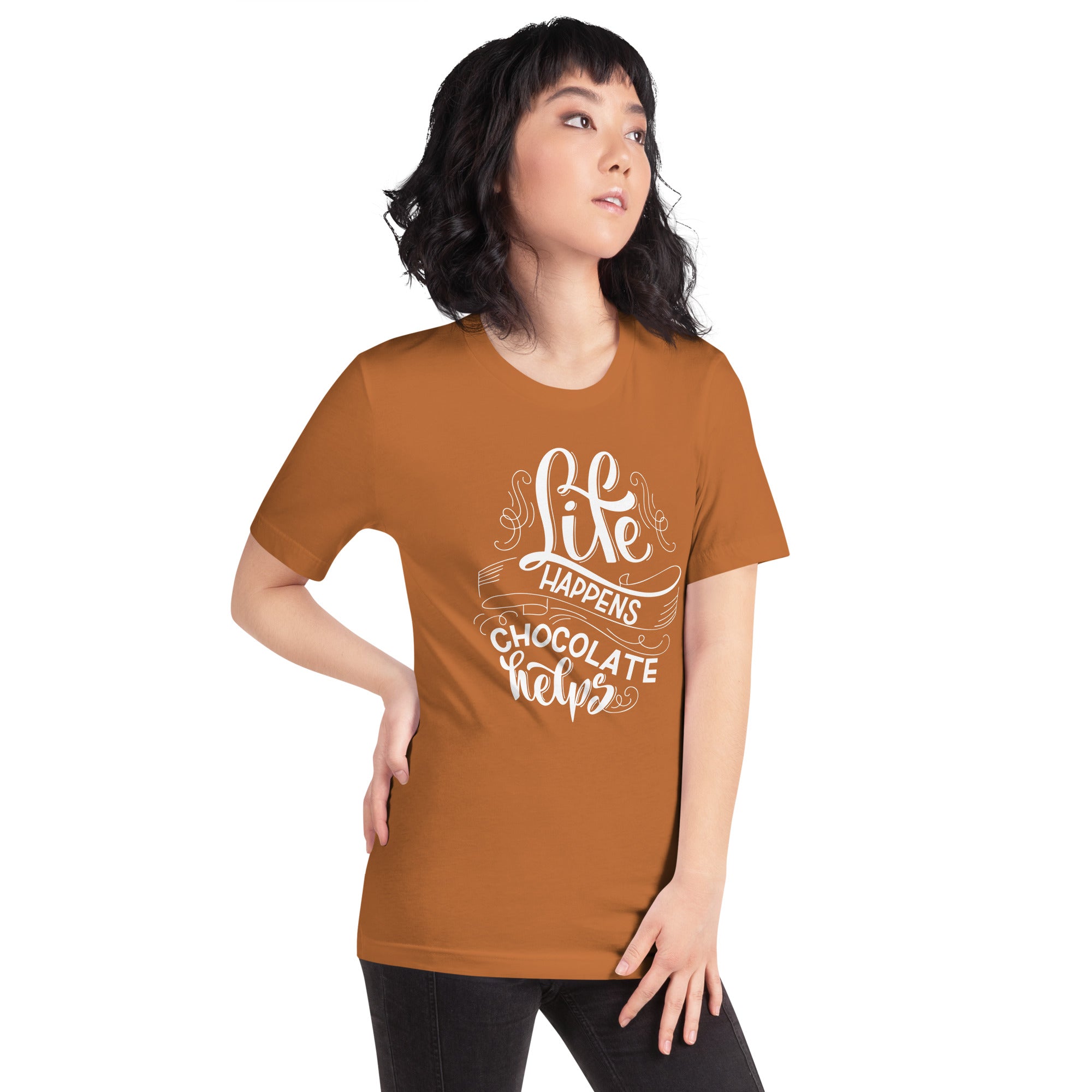 Life Happens...Chocolate Helps Unisex t-shirt