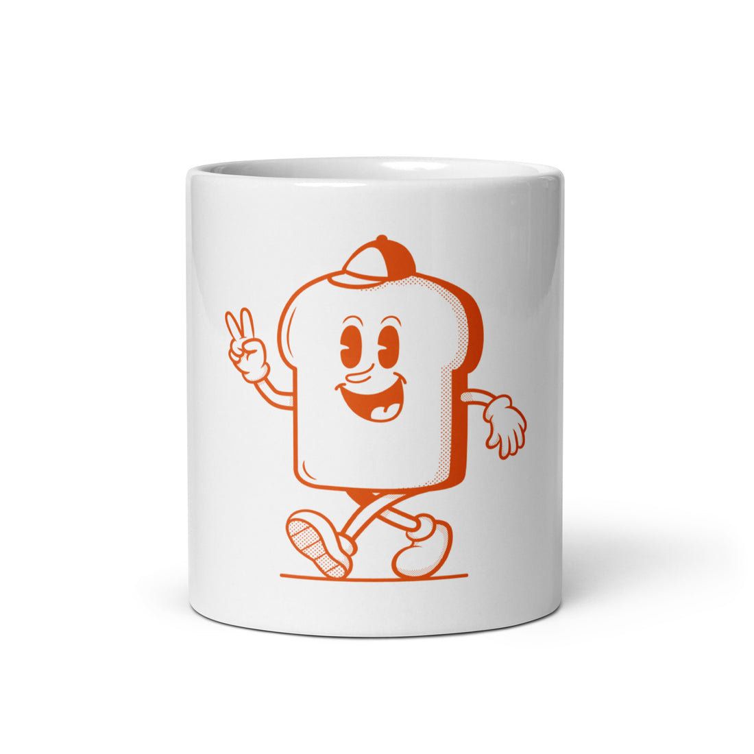 Peace Toast White glossy mug