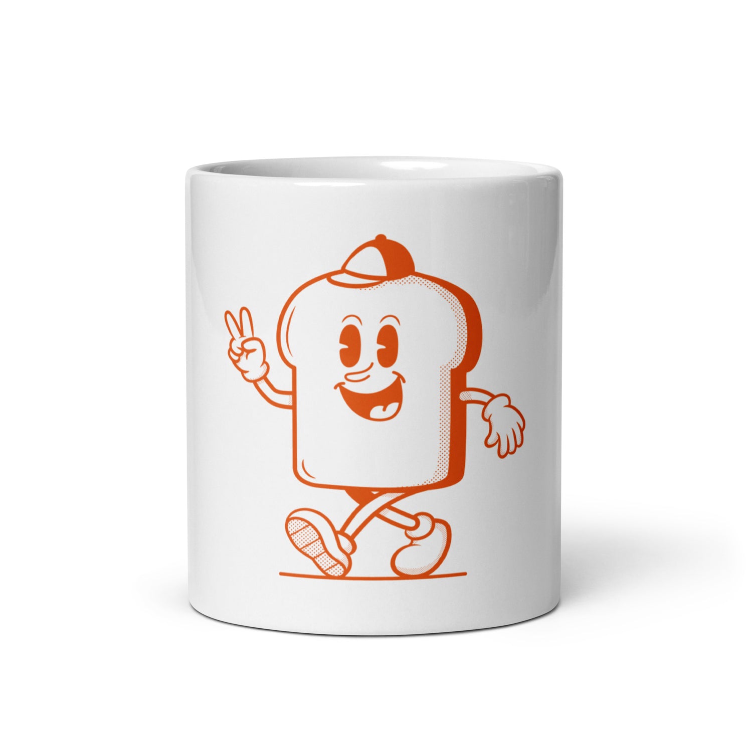 Peace Toast White glossy mug