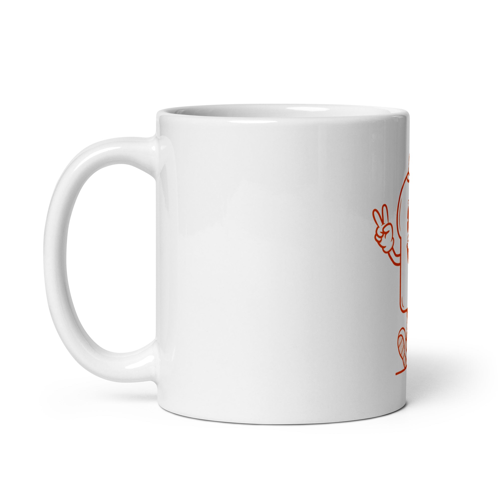 Peace Toast White glossy mug