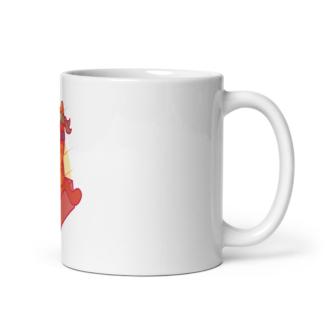 Space Cat White glossy mug