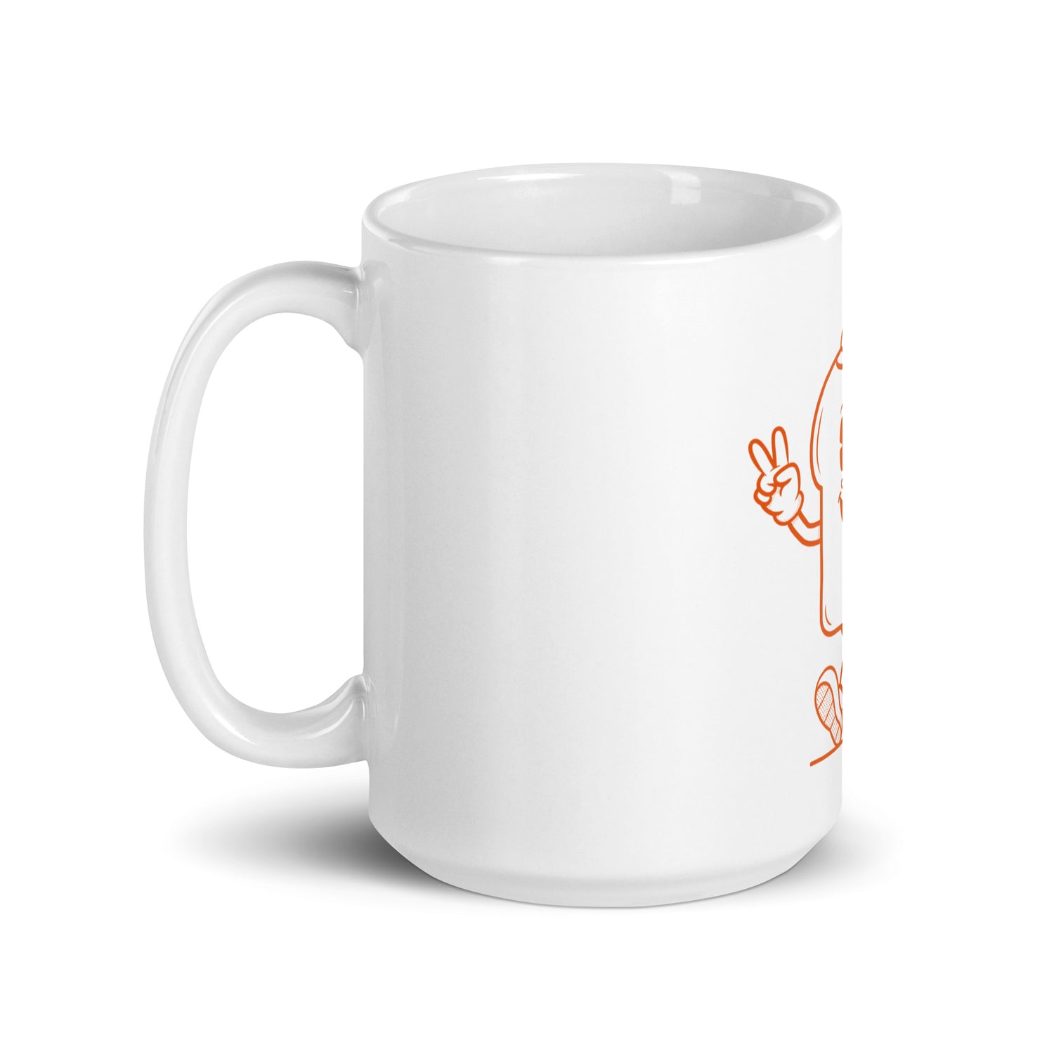 Peace Toast White glossy mug