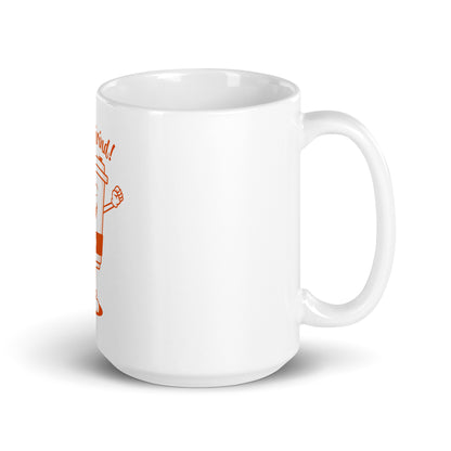 Rise &amp; Grind! White glossy mug