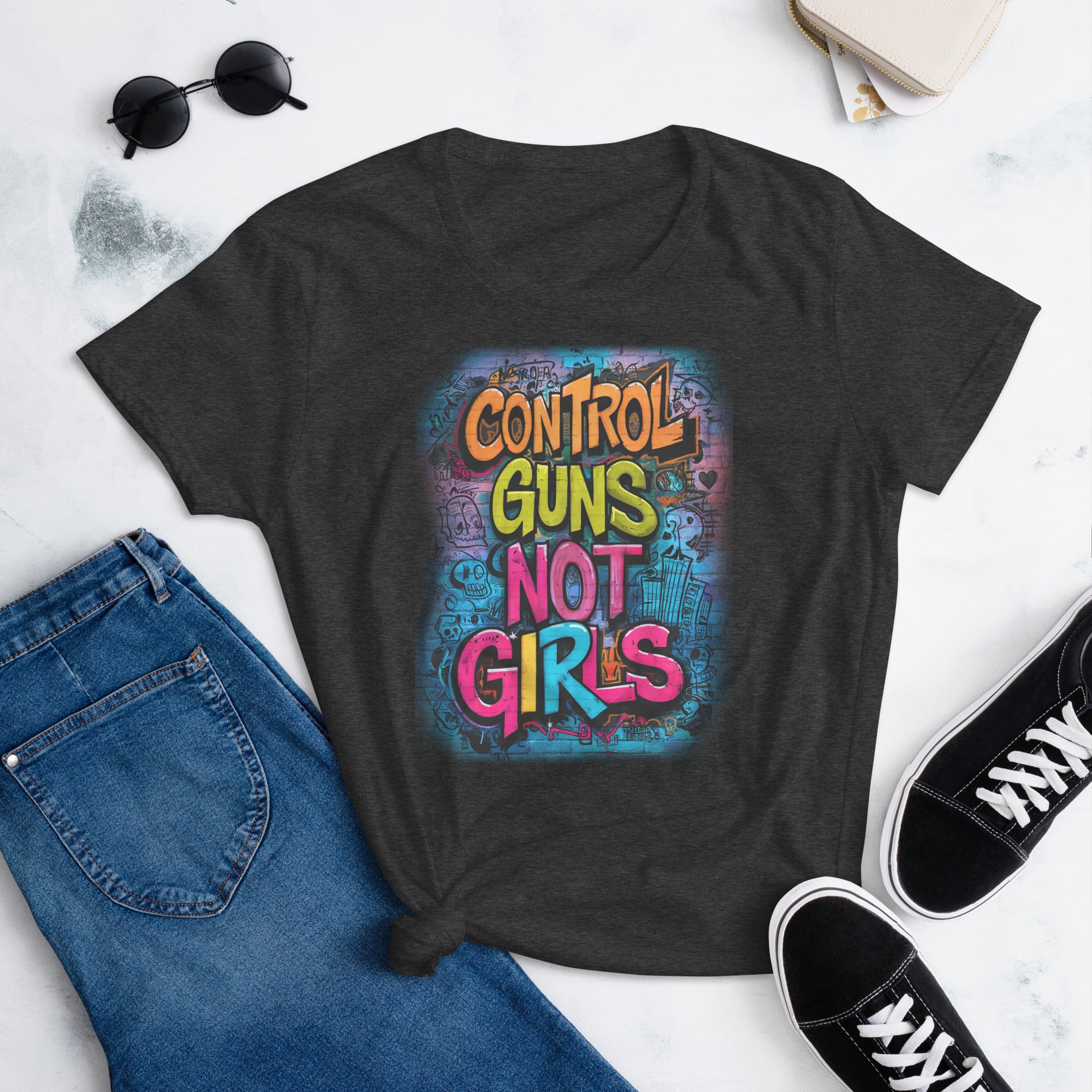 Control guns, not girls T-shirt